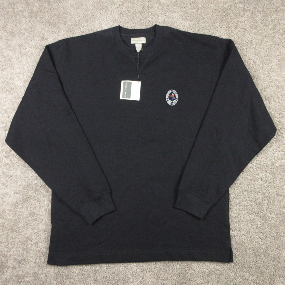 Bethpage Black Golf Sweater Men XL Black Cutter Buck Sweatshirt Pullover NEW
